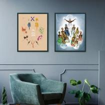 Kit 2 Quadros Candomblé - Os Orixás 24X18Cm