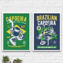 Kit 2 Quadros Capoeira Brasil 33x24cm - Quadros On-line