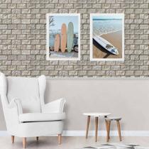 Kit 2 Quadros Coleção Praia - Surf 33x24cm - com vidro Kit 2 Quadros Coleção Praia - Surf 33x24cm - com vidro