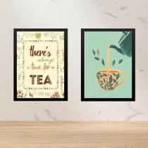 Kit 2 Quadros Cozinha - Chá 24X18Cm Kit 2 Quadros Cozinha - Chá 24X18Cm