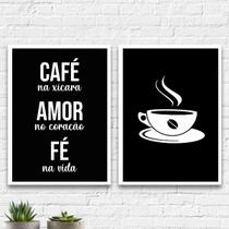 Kit 2 Quadros Decoração Cantinho Do Café 24x18cm Kit 2 Quadros Decoração Cantinho Do Café 24x18cm