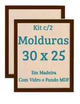 Kit 2 Quadros Decorativos 30x25 Para Foto 25x30 Com Vidro