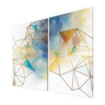 Kit 2 Quadros Decorativos Abstrato Geométrico Moderno 60x40 Kit 2 Quadros Decorativos Abstrato Geométrico Moderno 60x40
