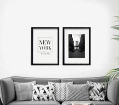 Kit 2 quadros decorativos ambientes - NEW YORK Kit 2 quadros decorativos ambientes - NEW YORK
