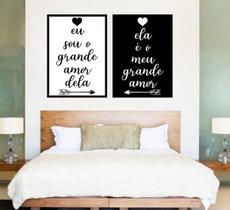 Kit 2 Quadros Decorativos Amor Um do Outro 45x34cm Kit 2 Quadros Decorativos Amor Um do Outro 45x34cm