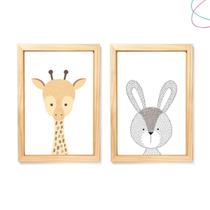 Kit 2 Quadros Decorativos - Animais Escandinavos Kit 2 Quadros Decorativos - Animais Escandinavos