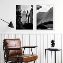 Kit 2 Quadros Decorativos Cidade De São Paulo 33X24Cm