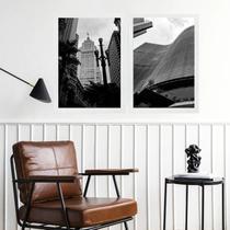 Kit 2 Quadros Decorativos Cidade De São Paulo 33x24cm Kit 2 Quadros Decorativos Cidade De São Paulo 33x24cm