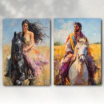 Kit 2 Quadros Decorativos Ciganos no Cavalo Umbanda Decoração Cigana e Cigano Exclusivo Kit 2 Quadros Decorativos Ciganos no Cavalo Umbanda Decoração Cigana e Cigano Exclusivo