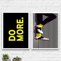 Kit 2 Quadros Decorativos Do More 45x34cm Kit 2 Quadros Decorativos Do More 45x34cm