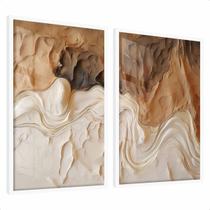 Kit 2 Quadros Decorativos Escandinavo Boho Abstrato Suave Suave Moldura Vidro Quarto Sala Escritório Duo 40x60 Kit 2 Quadros Decorativos Escandinavo Boho Abstrato Suave Suave Moldura Vidro Quarto Sala Escritório Duo 40x60