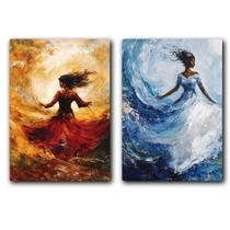 Kit 2 Quadros Decorativos Iansã e Iemanjá Umbanda Candomblé Decoração Orixá Exclusivo