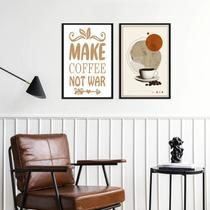 Kit 2 Quadros Decorativos Make Coffee 24x18cm Kit 2 Quadros Decorativos Make Coffee 24x18cm