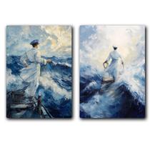 Kit 2 Quadros Decorativos Marinheiros Umbanda Candomblé Decoração Entidade Exclusivo Orixá