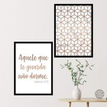 Kit 2 Quadros Decorativos O Que Te Guarda Não Dorme 45x34cm Kit 2 Quadros Decorativos O Que Te Guarda Não Dorme 45x34cm