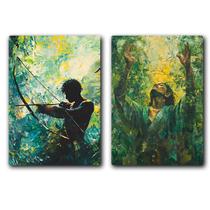 Kit 2 Quadros Decorativos Oxóssi e Ossaim Umbanda Candomblé Decoração Orixá Exclusivo Kit 2 Quadros Decorativos Oxóssi e Ossaim Umbanda Candomblé Decoração Orixá Exclusivo