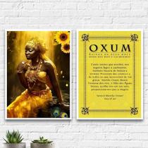 Kit 2 Quadros Decorativos Oxum 24X18Cm Branca