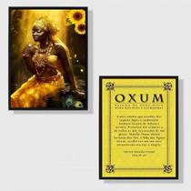 Kit 2 Quadros Decorativos Oxum 45X34Cm Preta