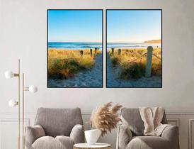 Kit 2 quadros decorativos paisagens 50x70cm sem vidro Kit 2 quadros decorativos paisagens 50x70cm sem vidro
