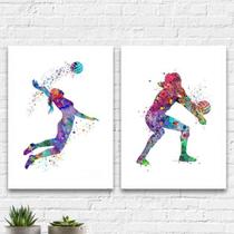 Kit 2 Quadros Decorativos Volleyball 33x24cm Kit 2 Quadros Decorativos Volleyball 33x24cm