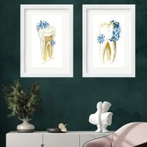 Kit 2 Quadros Dentes Floral - 60x48cm Kit 2 Quadros Dentes Floral - 60x48cm