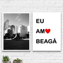 Kit 2 Quadros Eu Amo BH 24x18cm Kit 2 Quadros Eu Amo BH 24x18cm