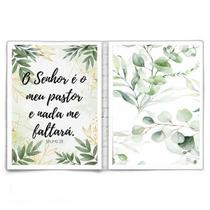 Kit 2 Quadros Evangélicos Salmo 23 24X18 Com Vidro - Preta