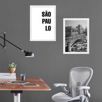 Kit 2 Quadros Foto Antiga São Paulo 45x34cm