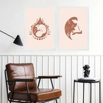 Kit 2 Quadros Ginecologia Maternidade Gestação 33x24cm