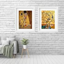 Kit 2 Quadros Grandes Klimt - 60x48cm