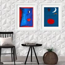 Kit 2 Quadros Grandes Miró - 60x48cm