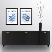 Kit 2 Quadros Gravuras Matisse Degradê Azul 33x24cm Kit 2 Quadros Gravuras Matisse Degradê Azul 33x24cm