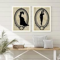 Kit 2 Quadros Identificadores Banheiro Damas E Cavalheiros 45x34cm Kit 2 Quadros Identificadores Banheiro Damas E Cavalheiros 45x34cm