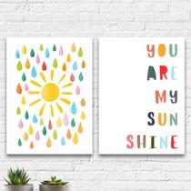 Kit 2 Quadros Infantis My Sunshine 33X24Cm - Com Vidro