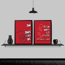 Kit 2 Quadros Lembretes Para Banheiro 24X18Cm Preta Kit 2 Quadros Lembretes Para Banheiro 24X18Cm Preta