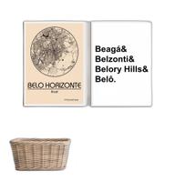 Kit 2 Quadros Mapa De Belo Horizonte 33X24Cm - Com Vidro