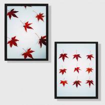 Kit 2 Quadros Maple 33x24cm - com vidro