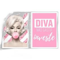 Kit 2 Quadros Marilyn Diva Rosa 33X24Cm Moldura Preta