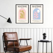 kit 2 Quadros Matisse Tons Pasteis 33x24cm - com vidro