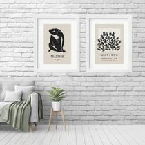 Kit 2 Quadros Minimalistas Matisse - 60x48cm Kit 2 Quadros Minimalistas Matisse - 60x48cm