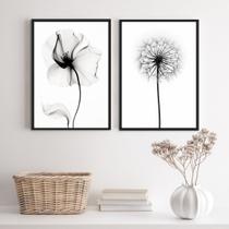 Kit 2 Quadros Minimalistas Modernos FotosFlores 24x18cm Kit 2 Quadros Minimalistas Modernos FotosFlores 24x18cm