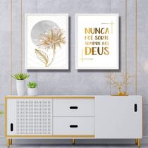 Kit 2 Quadros Modernos Nunca Foi Sorte 33x24cm - com vidro