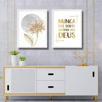 Kit 2 Quadros Modernos Nunca Foi Sorte 45X34Cm - Com Vidro