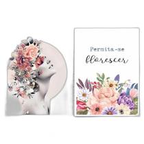 Kit 2 Quadros Mulher Permita-Se Florescer 24X18Cm - Vidro Kit 2 Quadros Mulher Permita-Se Florescer 24X18Cm - Vidro