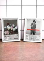 Kit 2 Quadros New Order P+Ge C/ Vidro, Moldura Branca Tam:A4