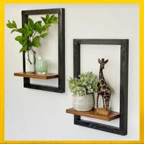 KIT 2 Quadros Nicho Prateleira de Madeira Pinus, Decoração incrível para deixar seu ambiente lindo
