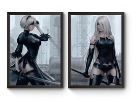 Kit 2 Quadros Nier Automata
