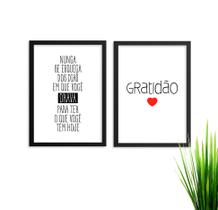 Kit 2 quadros Nunca se esqueça fé