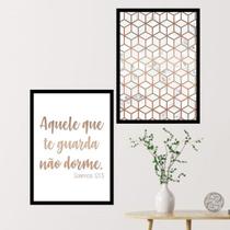 Kit 2 Quadros O Que Te Guarda Não Dorme 45x34cm - com vidro Kit 2 Quadros O Que Te Guarda Não Dorme 45x34cm - com vidro