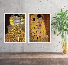 Kit 2 Quadros Obras Clássicas De Gustav Klimt 33x24cm - com vidro Kit 2 Quadros Obras Clássicas De Gustav Klimt 33x24cm - com vidro
